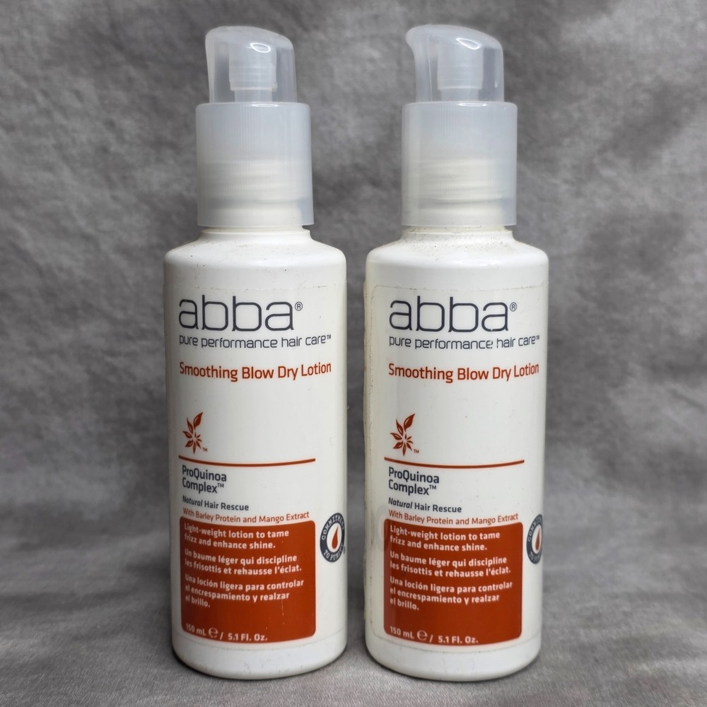 (X2) ABBA Smoothing Blow Dry Lotion, 5.1 oz Tames Frizz‎ + Enhance Shine